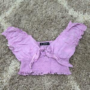 Purple crop top